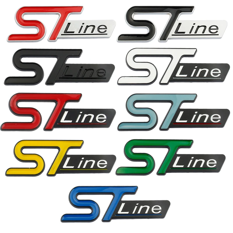 

Car 3D Metal ST Line STLine Emblem Badge Decals Sticker For Ford Puma Focus 2 3 MK2 MK3 MK4 Escape Mondeo Fusion Fiesta Explorer