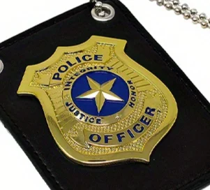 PESENAR Police Badge Handcuffs and Sheriff Badge,Cosplay HandcuffsPolice Officer Costume Accessories for Halloween Decorations