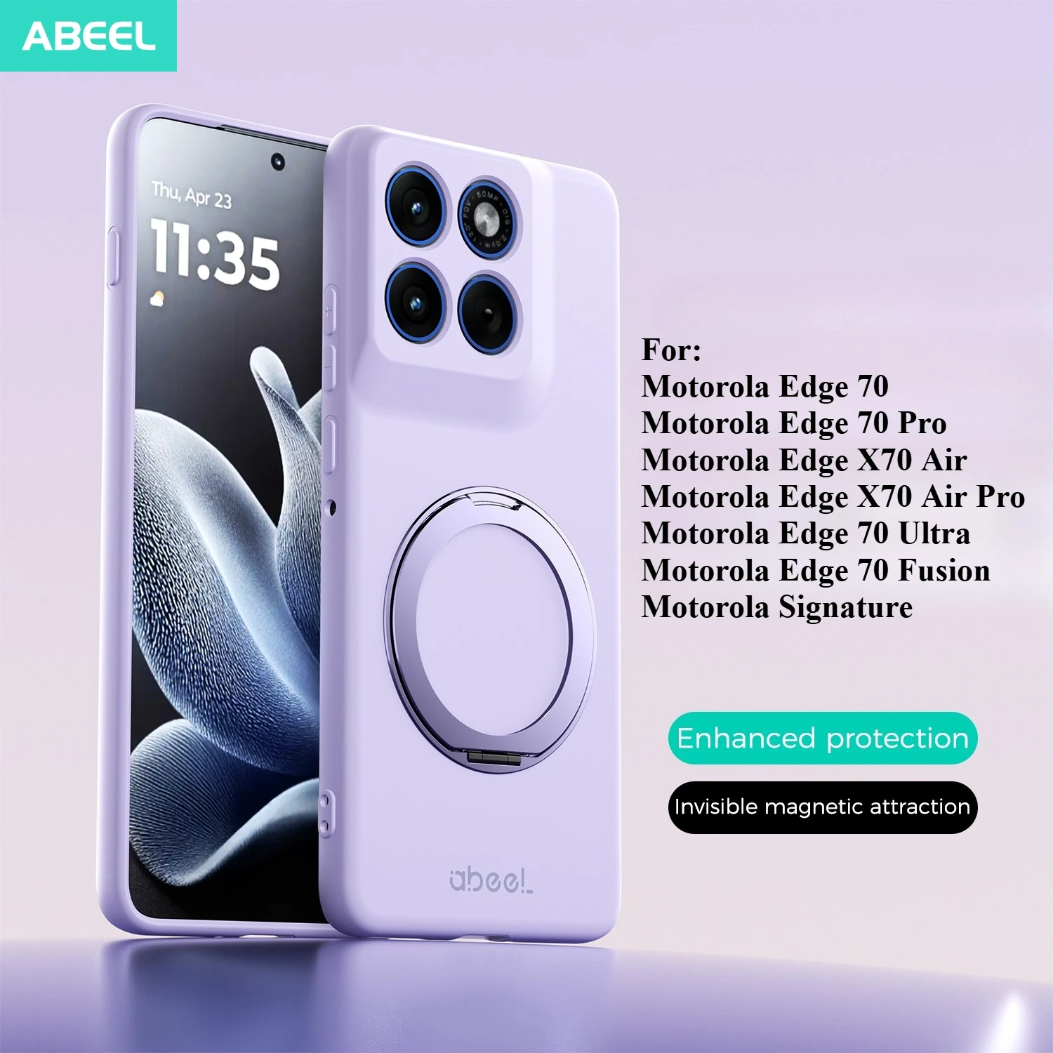 Premium Silicone Magnetic Stand Case - Skin-Feel Liquid Silicone Cover