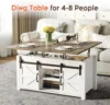 Coffee Table Lift Top, 4 in 1 Multi-Function Convertible Coffee Table with Hidden Compartment 6