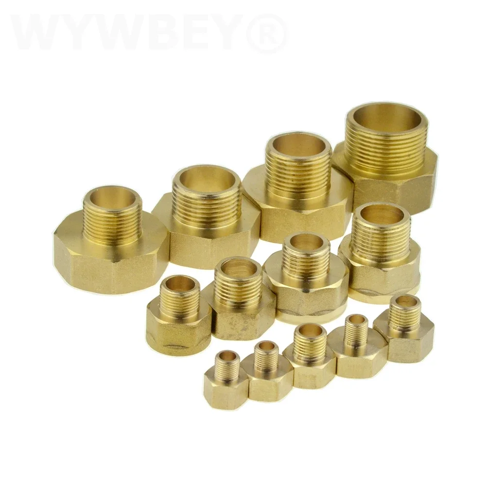 Brass 1/8 1/4 3/8 1/2 3/4 Female to Male Threaded Hex Bushing Reducer Copper Pipe Fitting Water Gas Adapter Coupler Connector pipe fitting