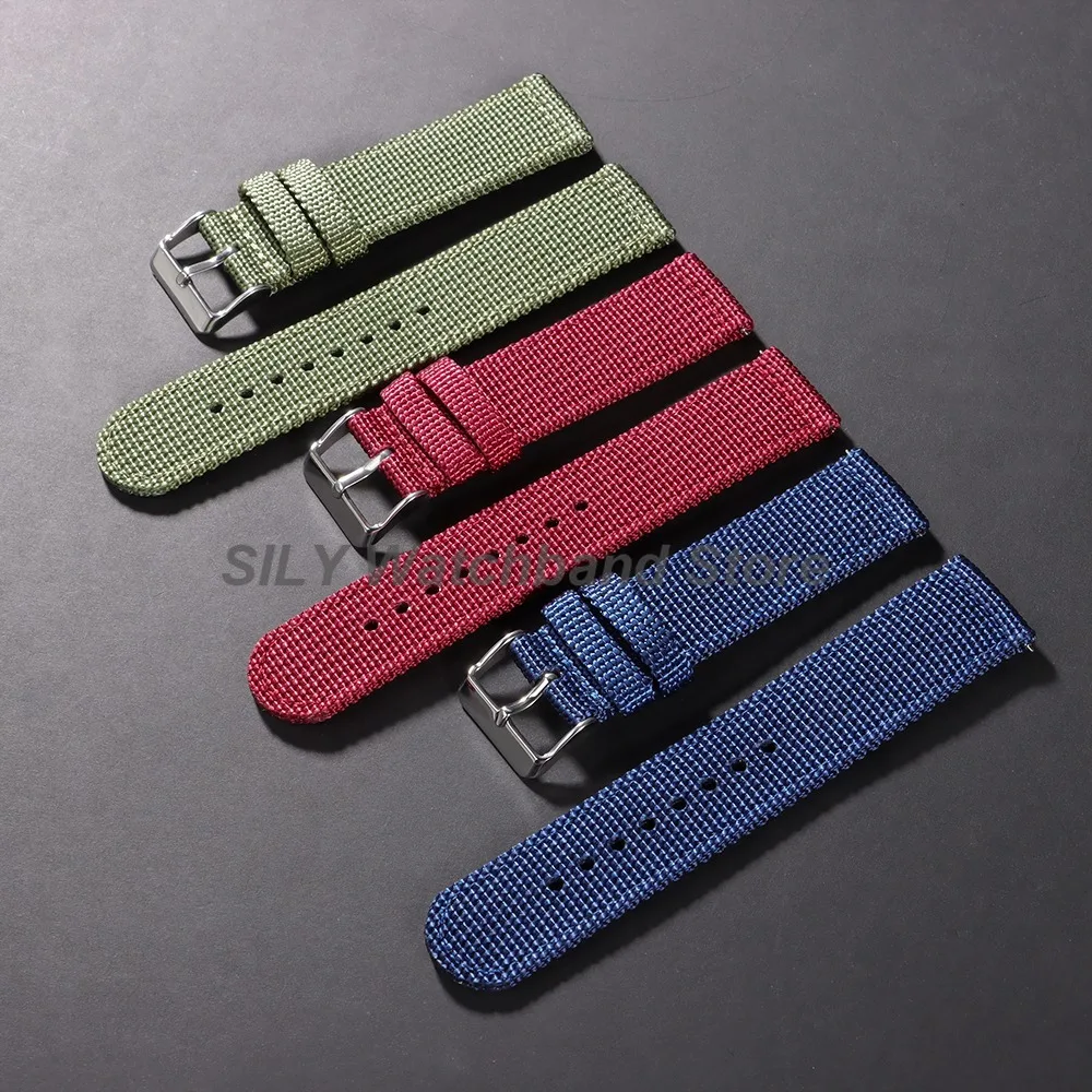 18mm 20mm 22mm 24mm Schnellverschluss-Uhrenarmband aus Canvas, Nylonband für Herren und Damen, Ersatz-Uhrenarmband für Smartwatch-Gürtel und Zubehör – Detail 14