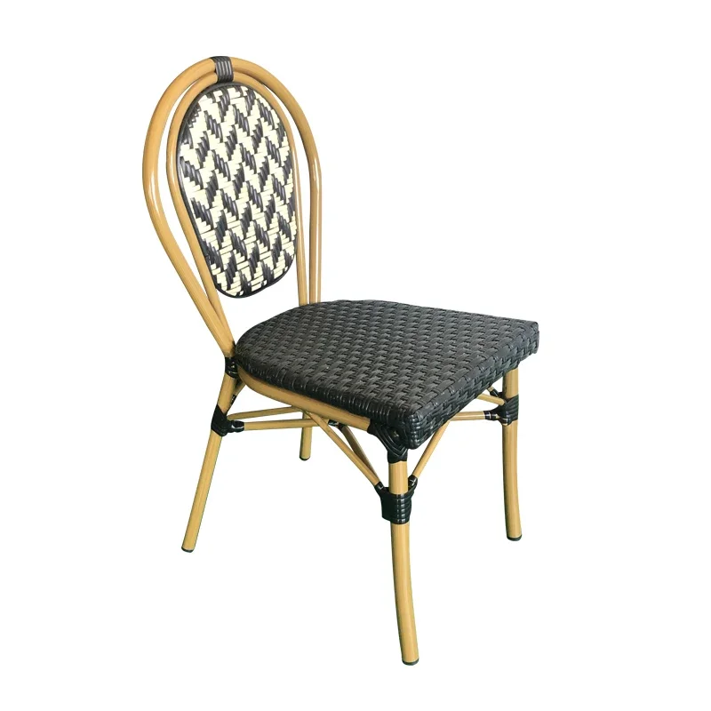 

YY French Rattan Restaurant Garden Balcony Terrace Outdoor Chair Outdoor Rattan Chair