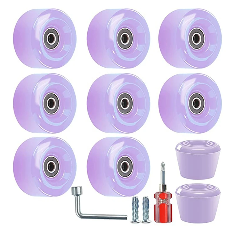 

Skate Wheels PU Skate Wheels 32 X 58Mm, 82A With Bearings, 2 Toe Plugs, Replacement Parts For Outdoor Or Indoor Use