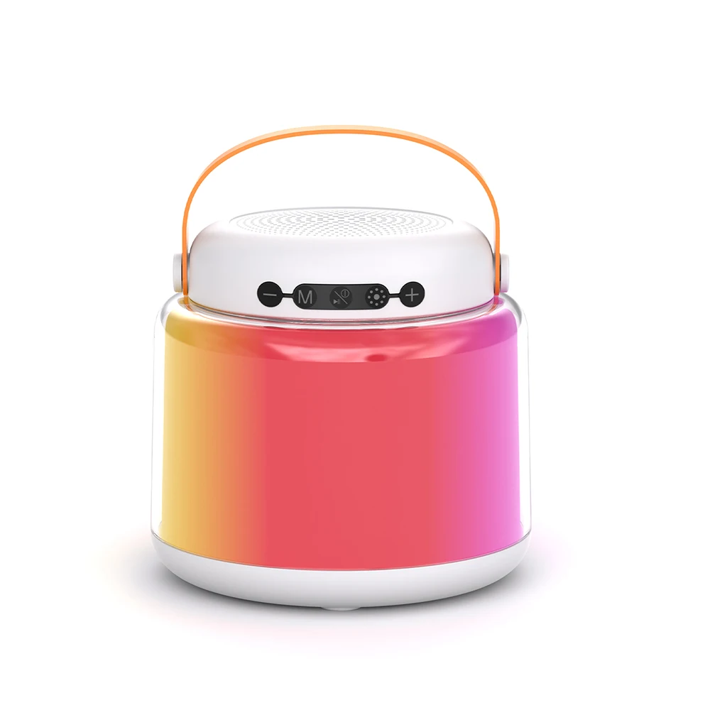 RGB Karaoke Machine Portable 5.3 PA Bluetooth Speaker System with 2 Wireless Microphones Home Family Singing Children's Gifts