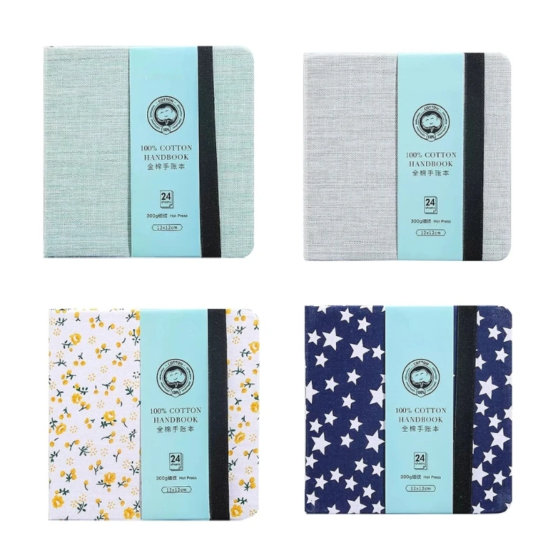 

Travel Watercolor Journal 24 Sheets Cotton Paper Hardcover Watercolor Sketchbook Y9RF