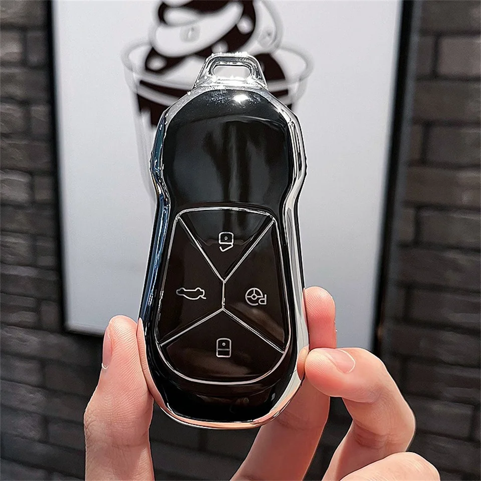 Car Key Case Cover for Xpeng Xiaopeng P5 P7 G9 G3i Smart 4Buttons