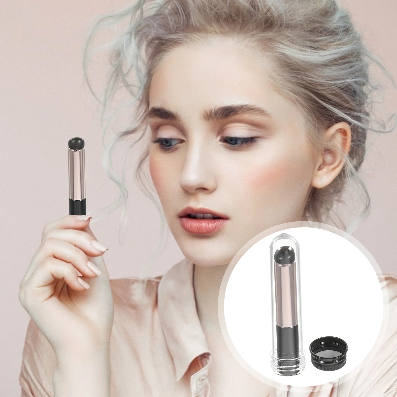 

2 pcs Lip Applicator Brush Reusable Lipstick Brush Silicone Lip Brush with Tube Protectors