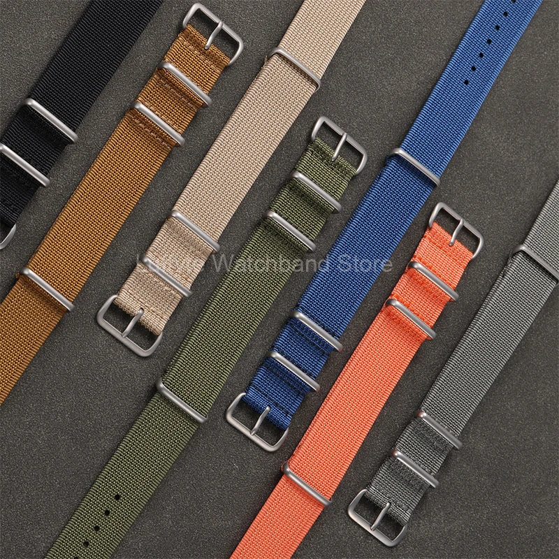 Premium Nylon Watch Strap - Brown, Green, Black Military Sport Bracelet Replacement