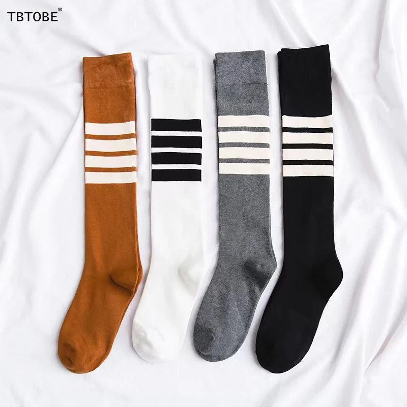 

Tb Tobe Tom Korean Luxury Girls' Woman Stockings 4 Bars Cotton Daily Shopping Girls' Stockings 4 Color Stockings