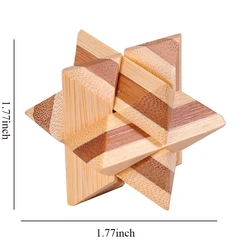 Compact Lu Ban Wooden Brain Teaser Puzzle - Educational Montessori Toy (Octagon)
