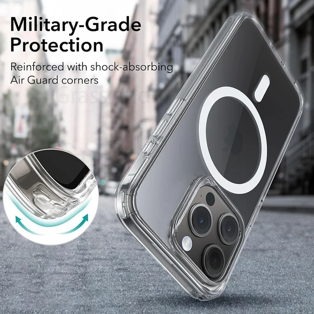 Luxury Magnetic Wireless Charge For Magsafe Case for iPhone 16 15 14 13 12 11 Pro XR XS Max 7 8 Plus Back Cover Transparent Case 2