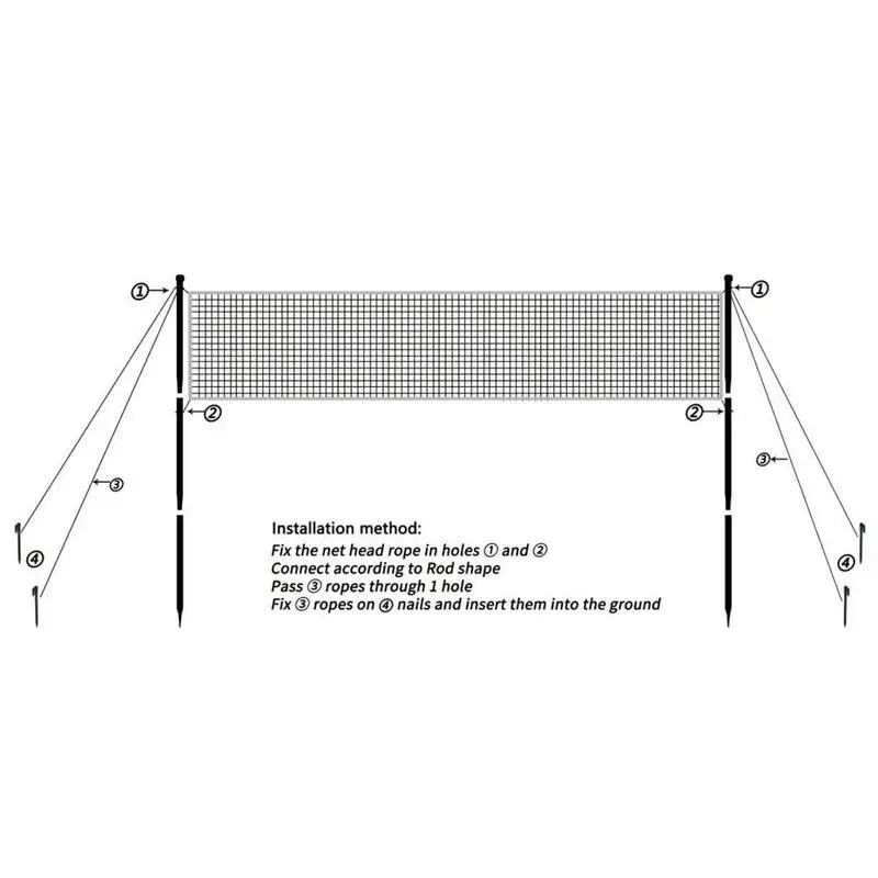 Professional Volleyball Net Heavy Duty Sports Net Badminton Rack Volleyball Nets With Storage Bag With Stand volleyball net