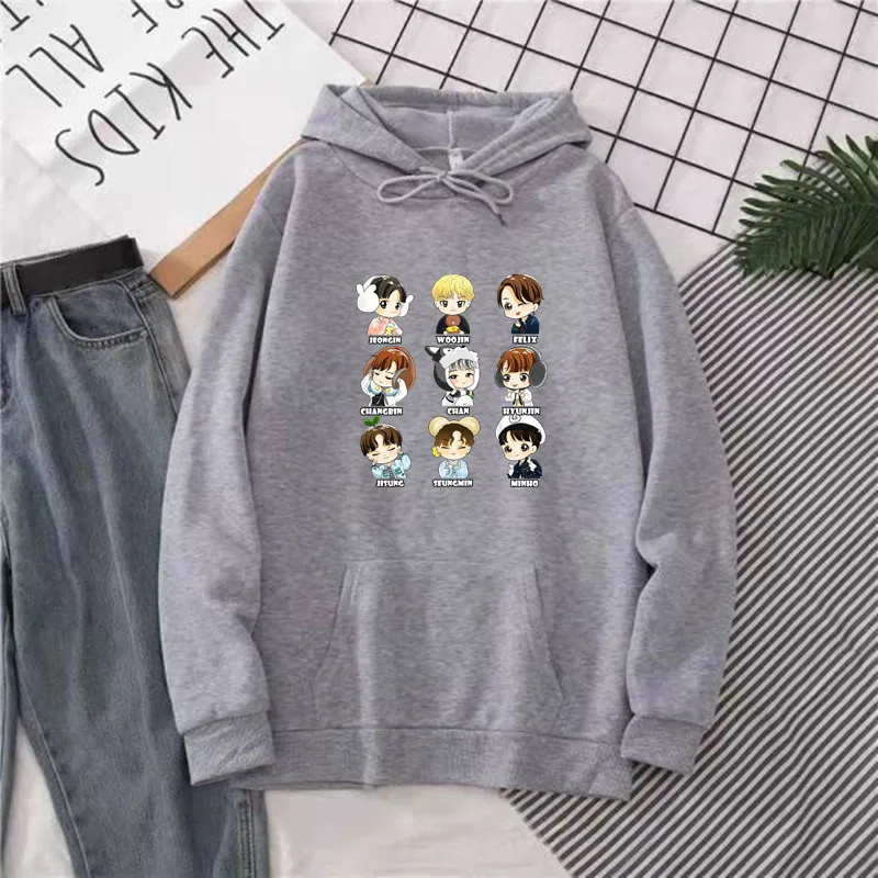 

Kpop Stray Kids Lovely Characters Hoodies Men And Women Autumn Casual Pullover Sweats Hoodie Fashion Sweatshirts Women clothing