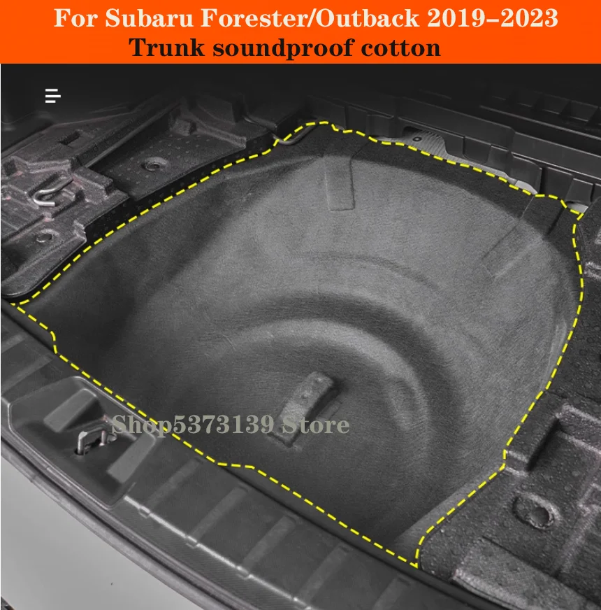 

For Subaru Forester/Outback 2019-2023 Spare Tire Box Sound Insulation Cotton Trunk Heat Insulation Foam Flame Noise Reduction Z