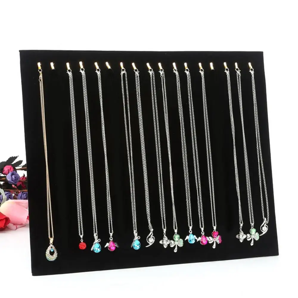 

Display 17 Hooks Ewelry Holder Stand Eco-friendly Necklace Jewelry Organizer Bracelet Hang Show Rack Chain Jewelry Display