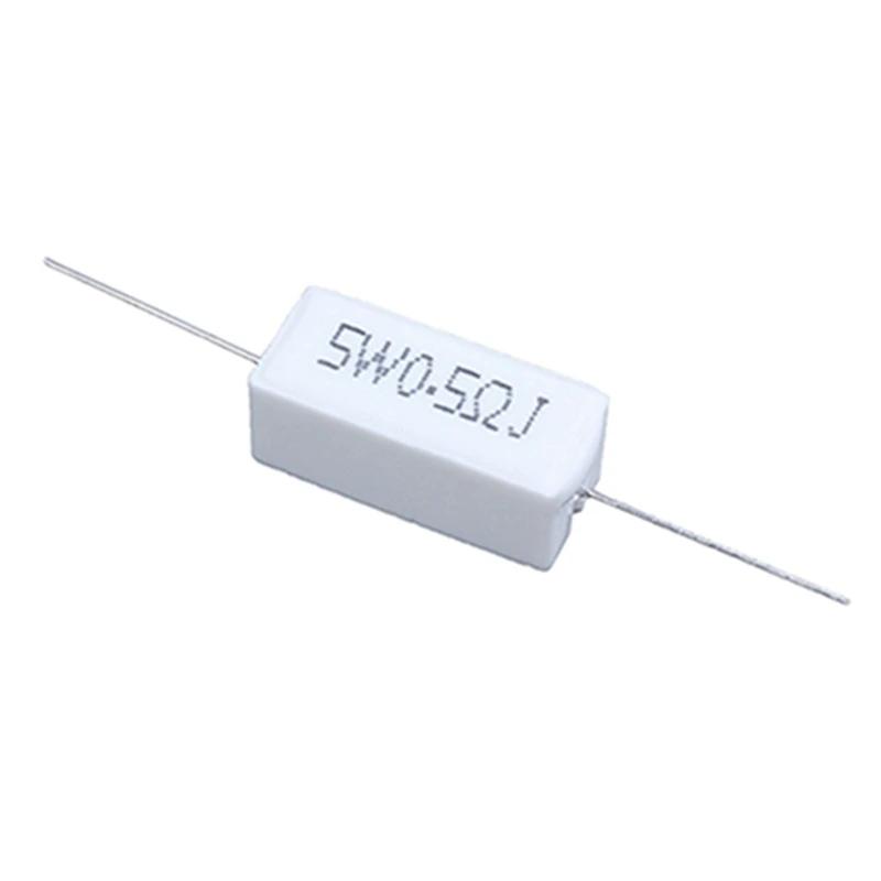 ABHU Axial Lead Ceramic Cement Resistor 0.5 Ohm 5W 30 Pcs