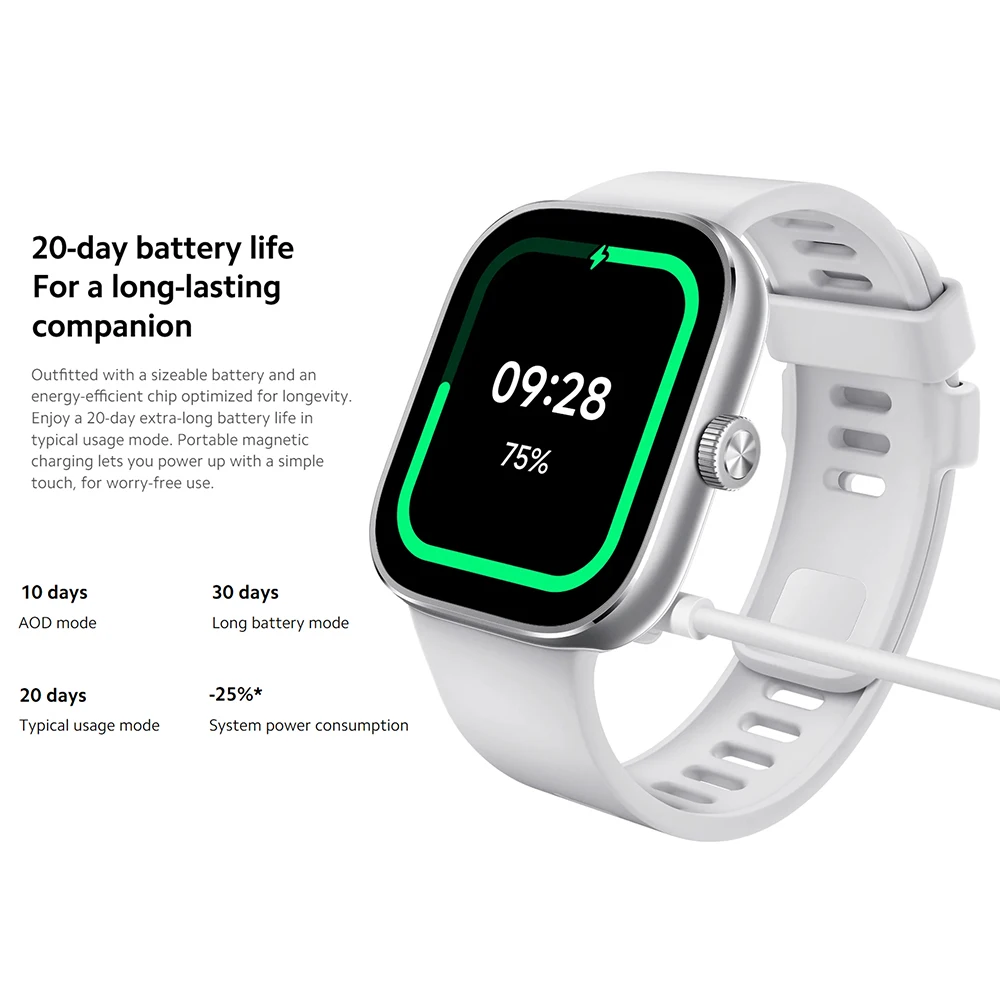 ۷ι  Redmi Watch 4 ʴ 1.97 ġ AMOLED ÷,  ȭ ȭ, Ʈ  ͸, GPS GNSS Ʈġ