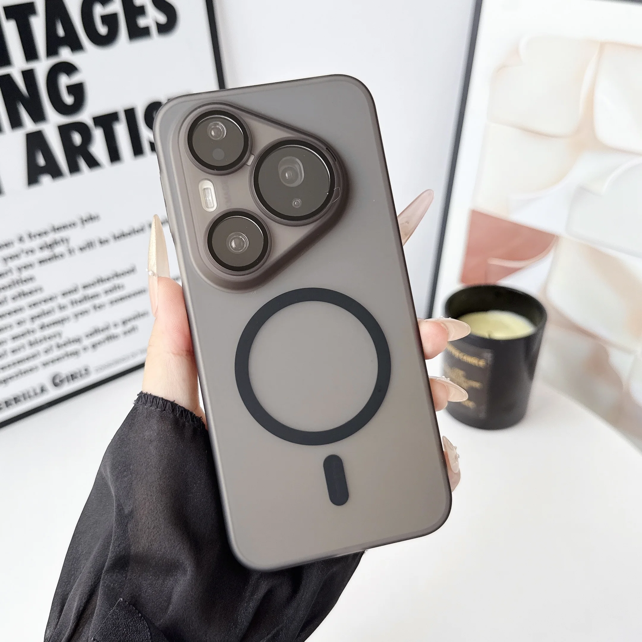 Magnetic Matte Shockproof Translucent Phone Case