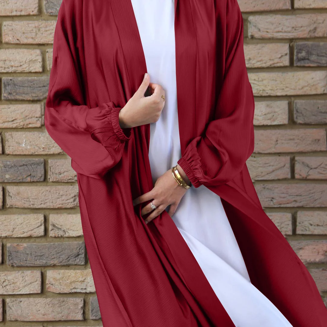Prayer Clothes Women Satin Cardigan Robe