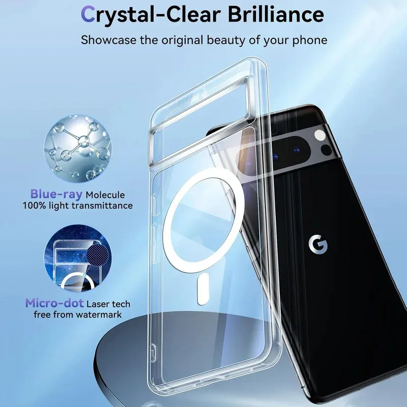 Magsafe Magnetic Wireless Charging Clear Shockproof Back Cover Case
