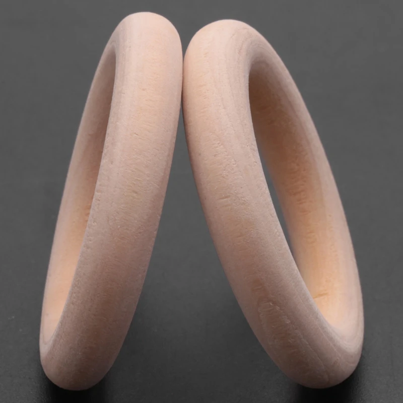 BEAU-10X Wooden Ring For Crafting DIY Craft Jewelry Making 50Mm