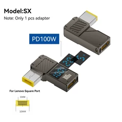 PD100W Type-C to DC Converter: Universal USB-C Laptop Charging Adapter (For Lenovo)