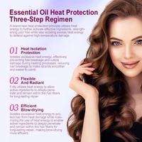 PURC Spray protecteur thermique huile de noix de coco contrôle des frisottis et brillance pour tous les types de cheveux Protection thermique jusqu'à 470 ° F Soins des cheveux 6