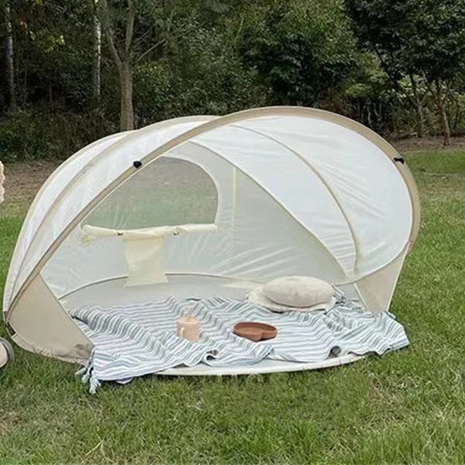 Baby Travel Tent Camping Playground Kids Play Tent Summer Beach Tent for 1-4 Person Sun Shade Tent 2