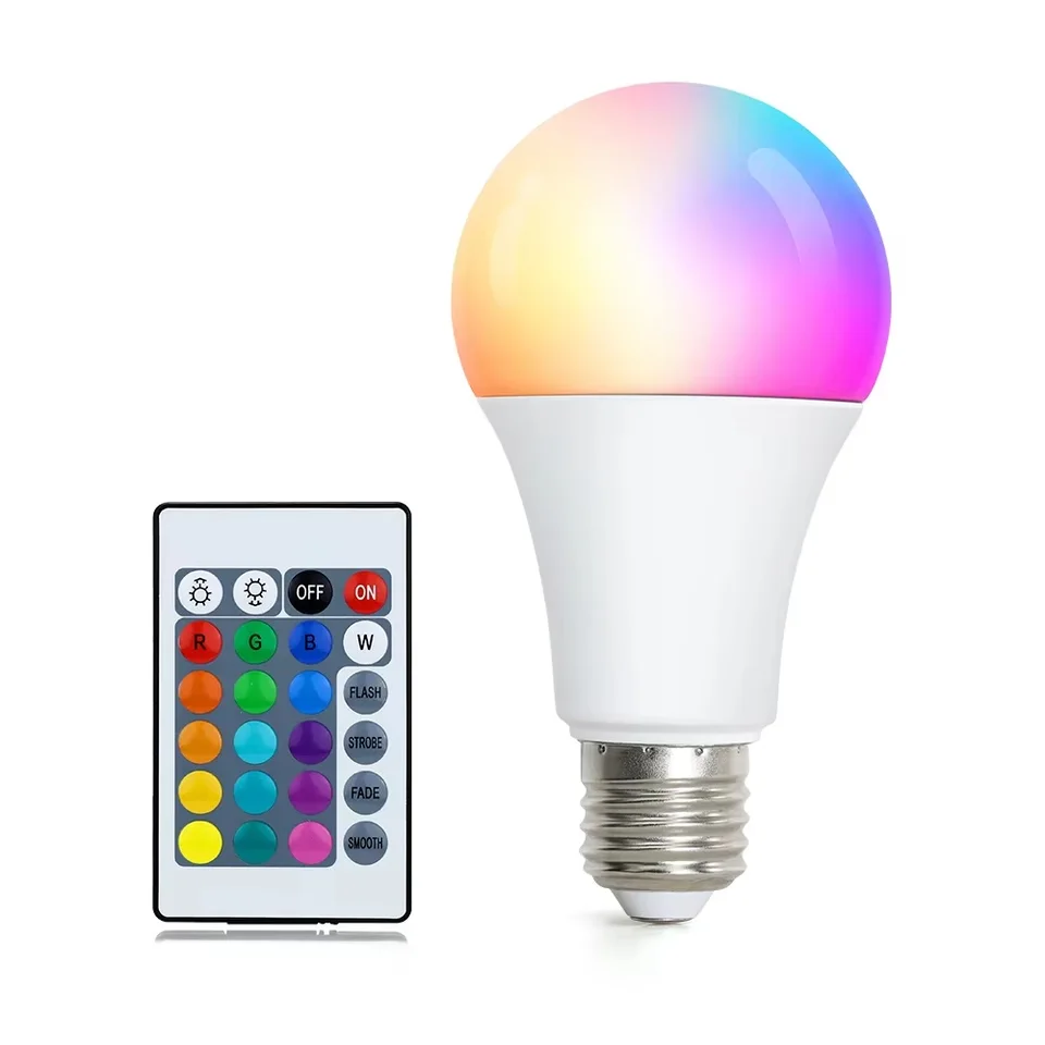 16 Color RGB LED Dimmable Smart Bulb with Remote