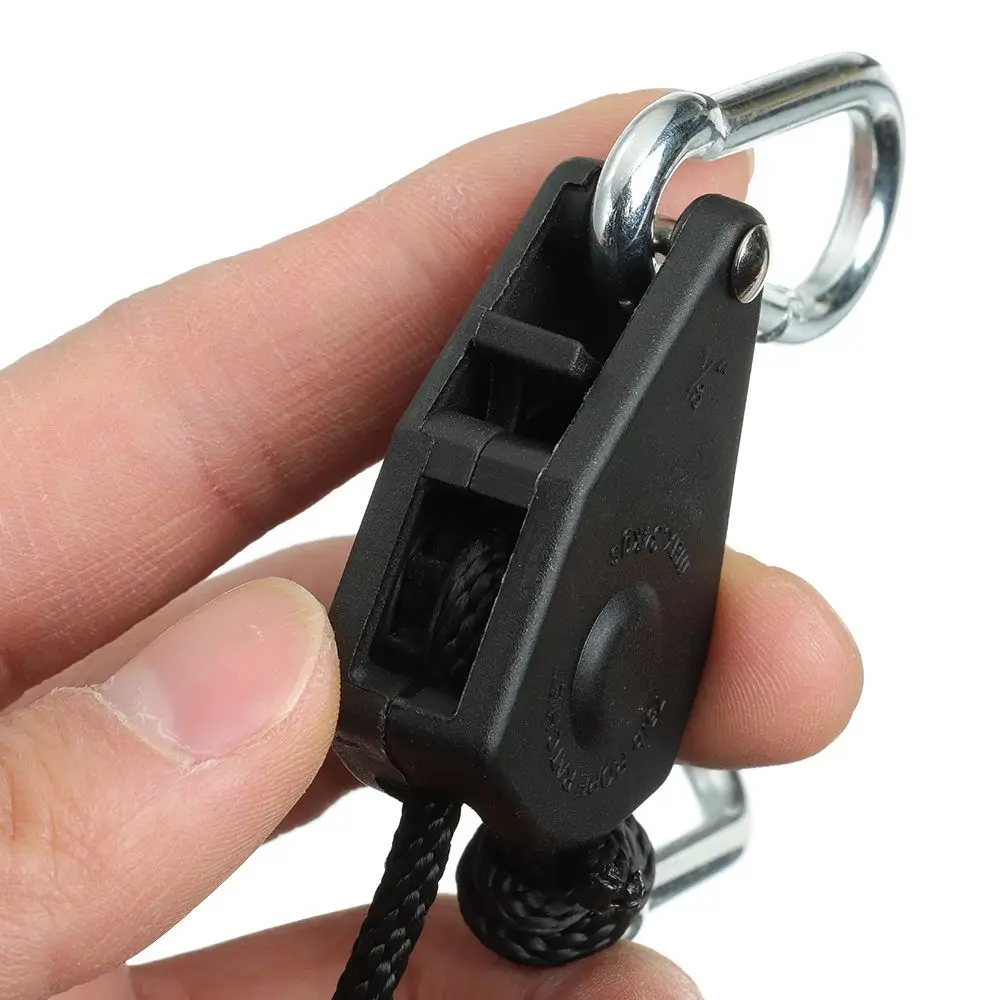 1/2/4pcs 1/8 Inch Heavy Duty Kayak Canoe Boat Lamp lanyard Rope Lock Tie Down Strap Pulley Ratchets