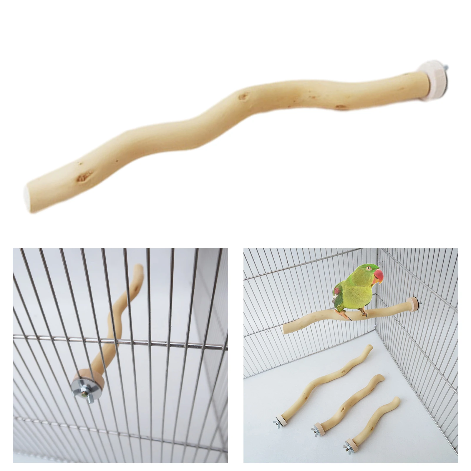 Bird Cage Perches Bird Climbing Toys Wooden Bird Perch For Parrot Finches Many Birds