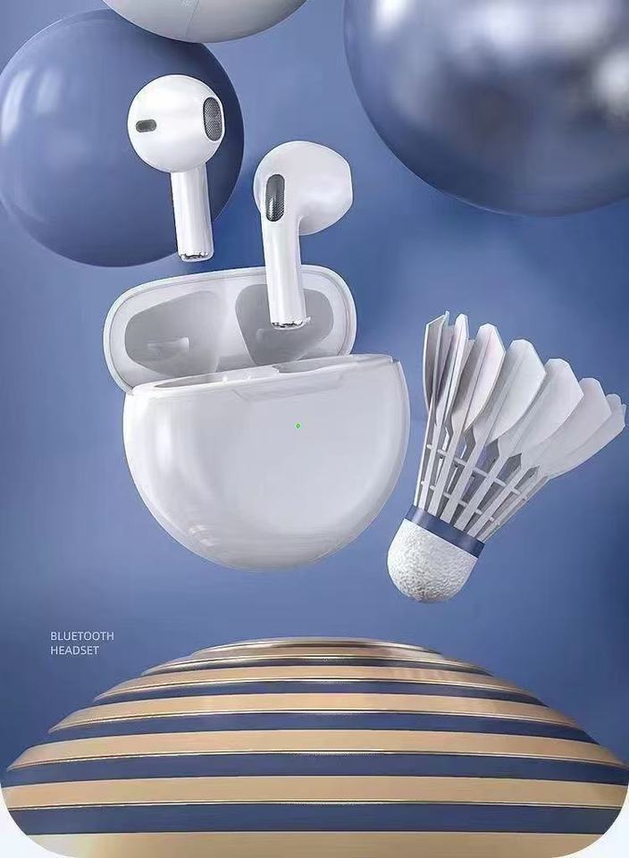 Bluetooth earphones J6 dual wireless true TWS touch noise-canceling sports wireless headphones