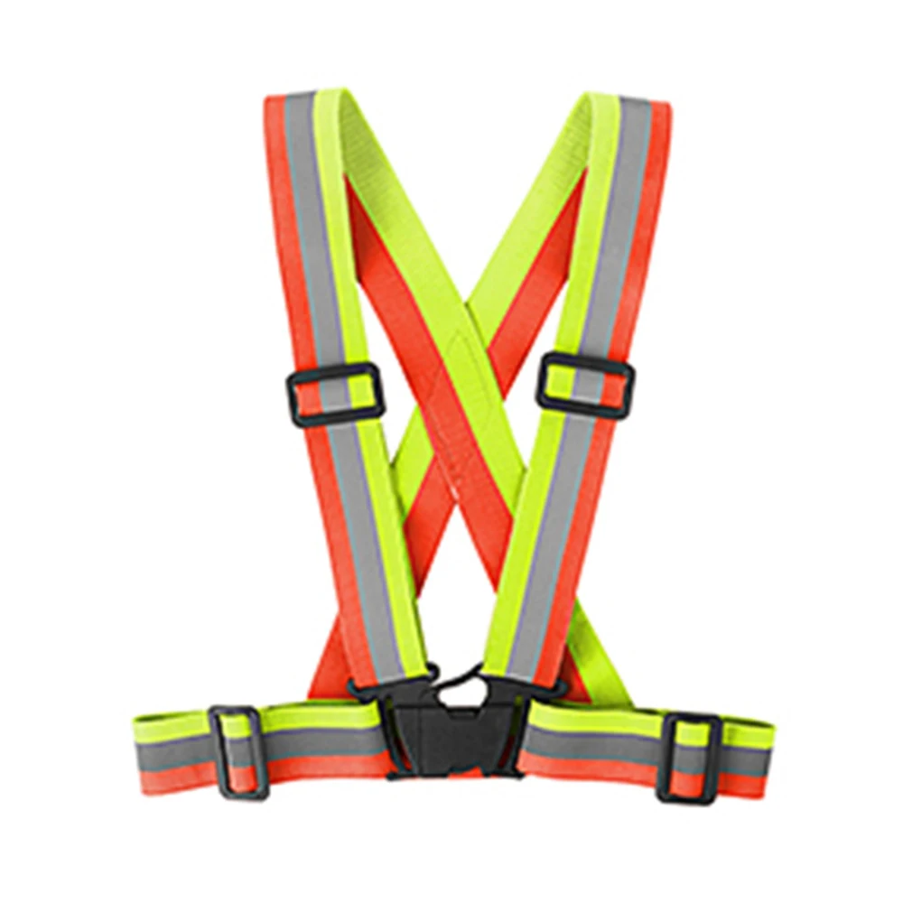 Motorcycle Vest Highlight Reflective Straps Night Running Riding Clothing Adjustable Men Women Cycling Safety Jacket