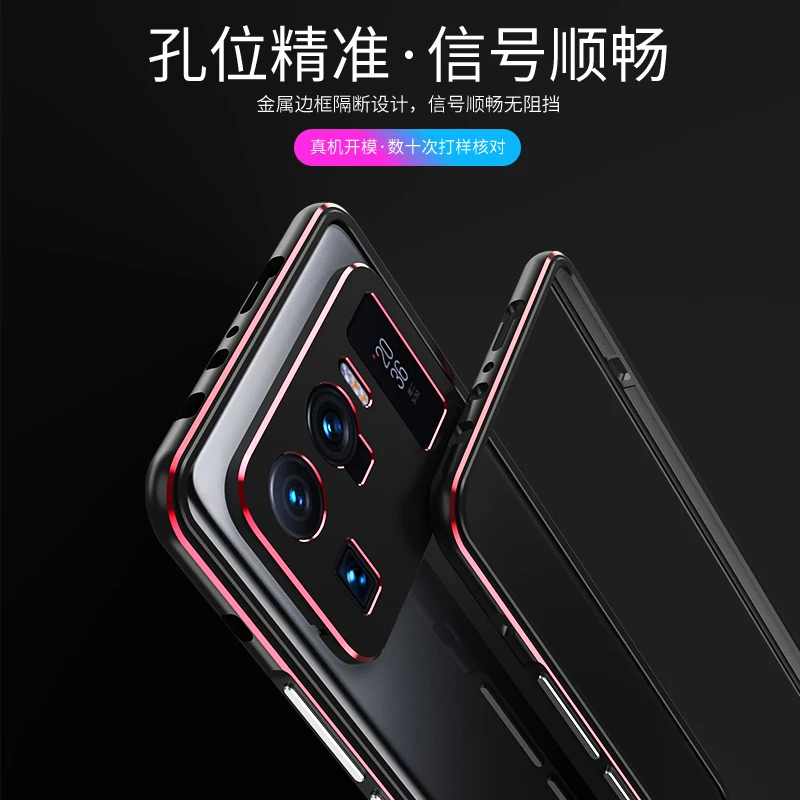 Aurora-Dual Color Border Shockproof Aluminum Metal Bumper for Xiaomi 11 Ultra Mi 11U Slim Cover Case, Frame Protector