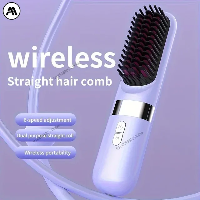 Nouveau peigne électrique chaud multifonctionnel sans fil lisseur de cheveux Ion négatif Anti-brûlure brosse à lisser 2025 1