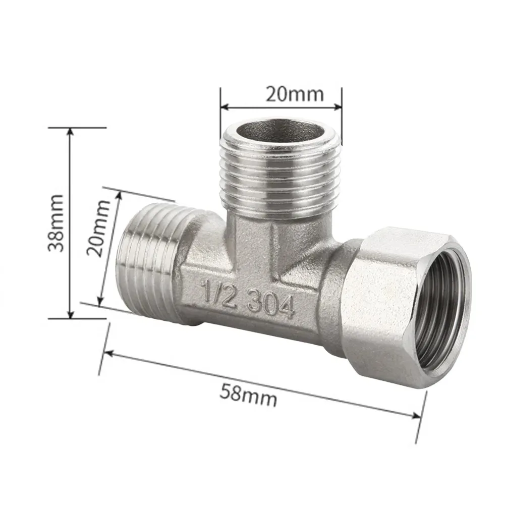T Adapter Valve Stainless Steel G1/ 2