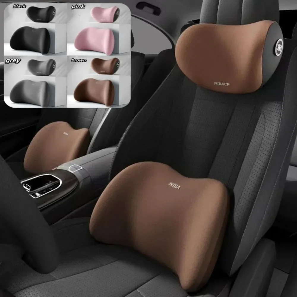 Memory Foam Car Seat Neck Pillow for Lumbar Support