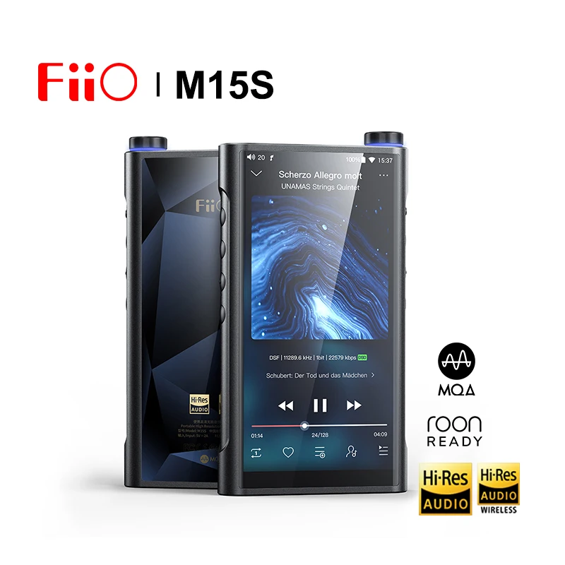 FiiO M15S Android 10 Hi-Res Lossless Protable Music Player MP3 MQA ES9038PRO DAC chip Snapdragon 660 Blluetooth 5.0 LDAC
