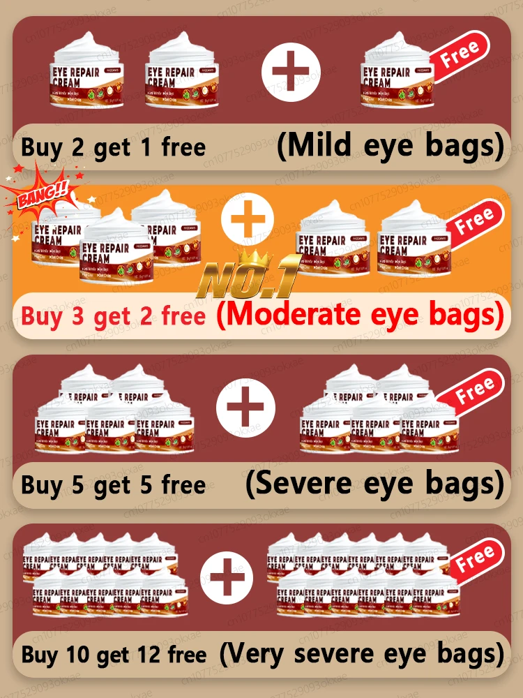 Eye cream eliminates puffiness dark circles eye bags moisturizes repairs healthy eyes eye cream