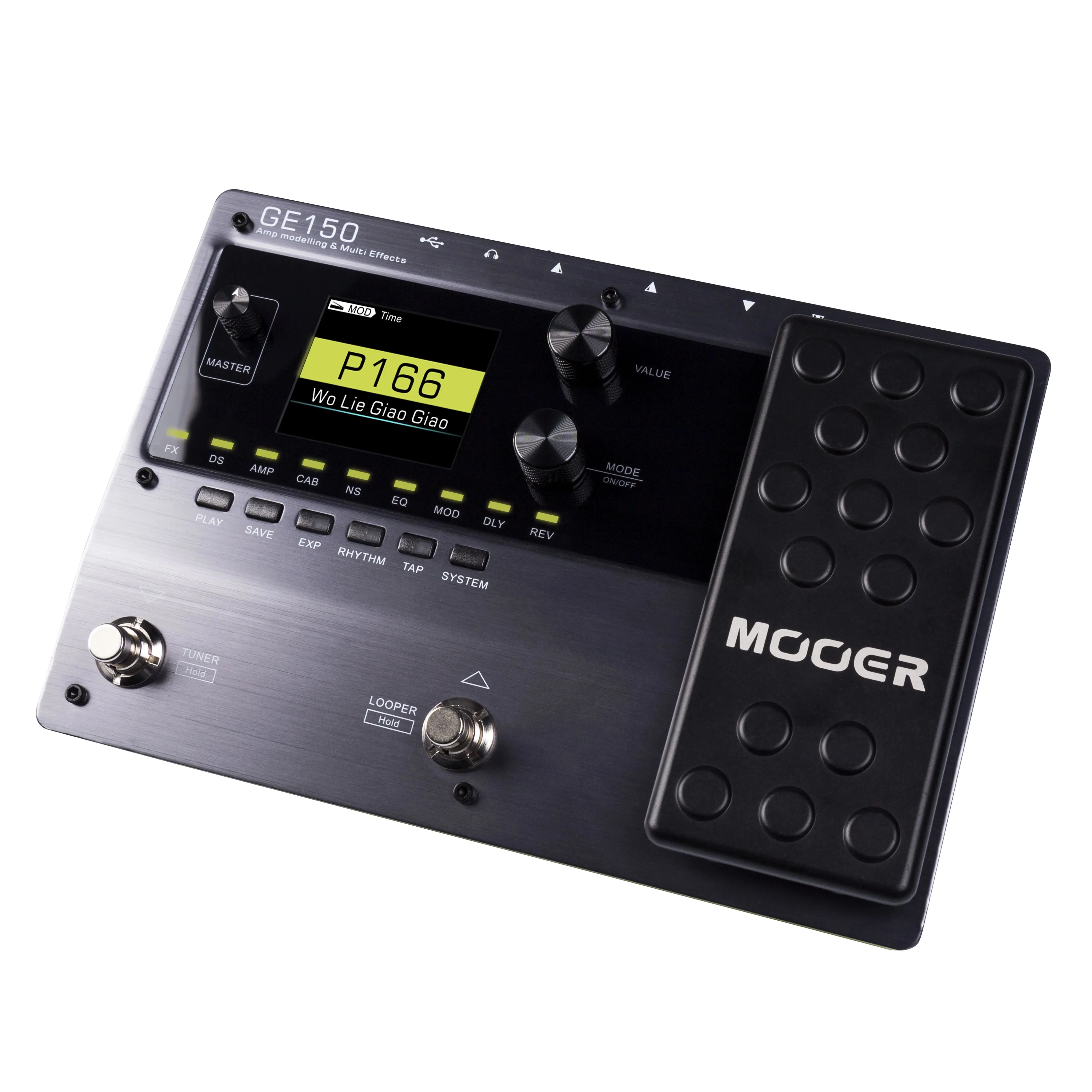 Electric Guitar Amp Modelling MOOER GE150 Multi Effects Pedal Portable Multi Effects Processor with Expression & IR Loading