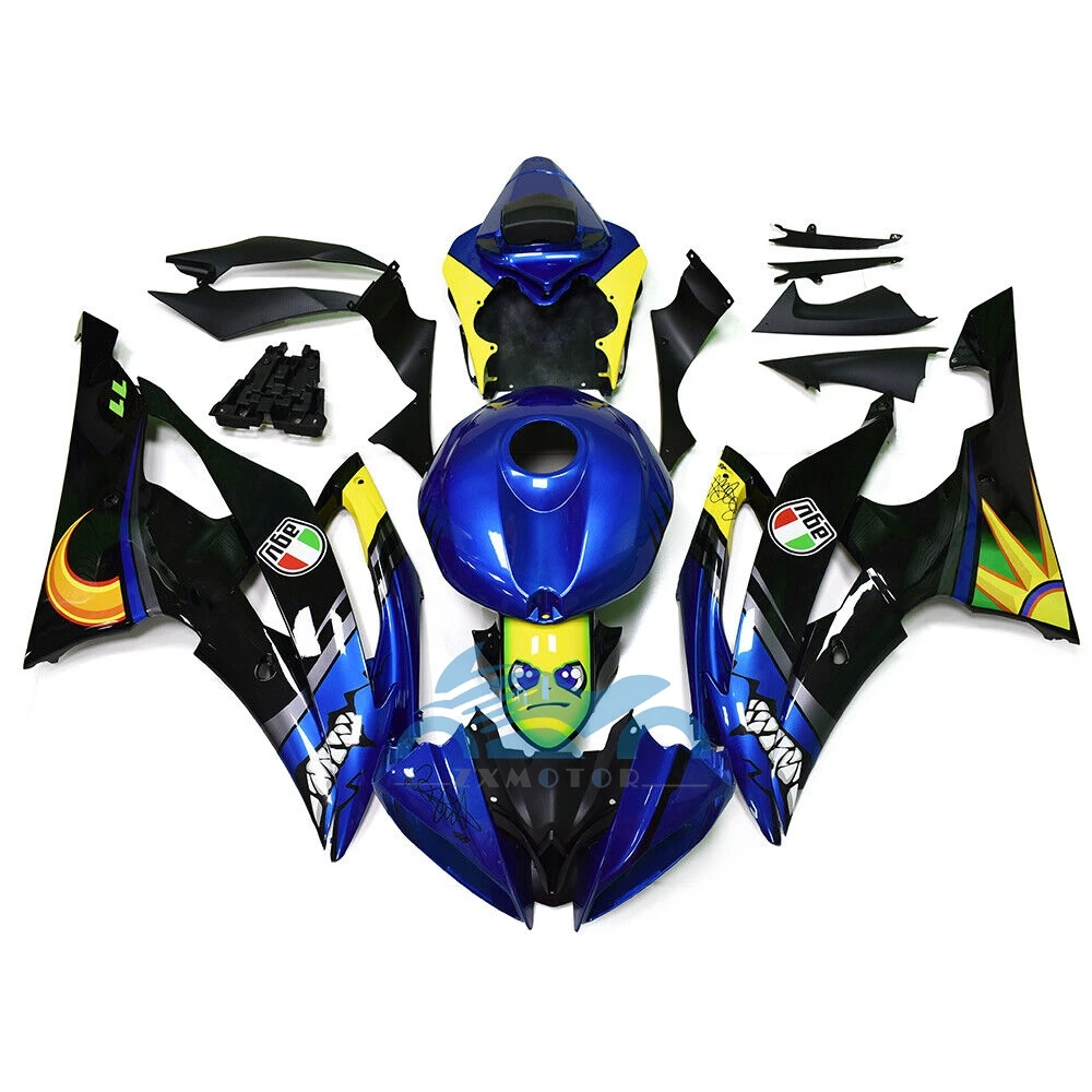 

Fit for YAMAHA YZF R6 2008 2009 2010 2012 2013 2014 2015 Bright Blue Shark Accessories Injection Bodywork Cover yamaha r6 08-15
