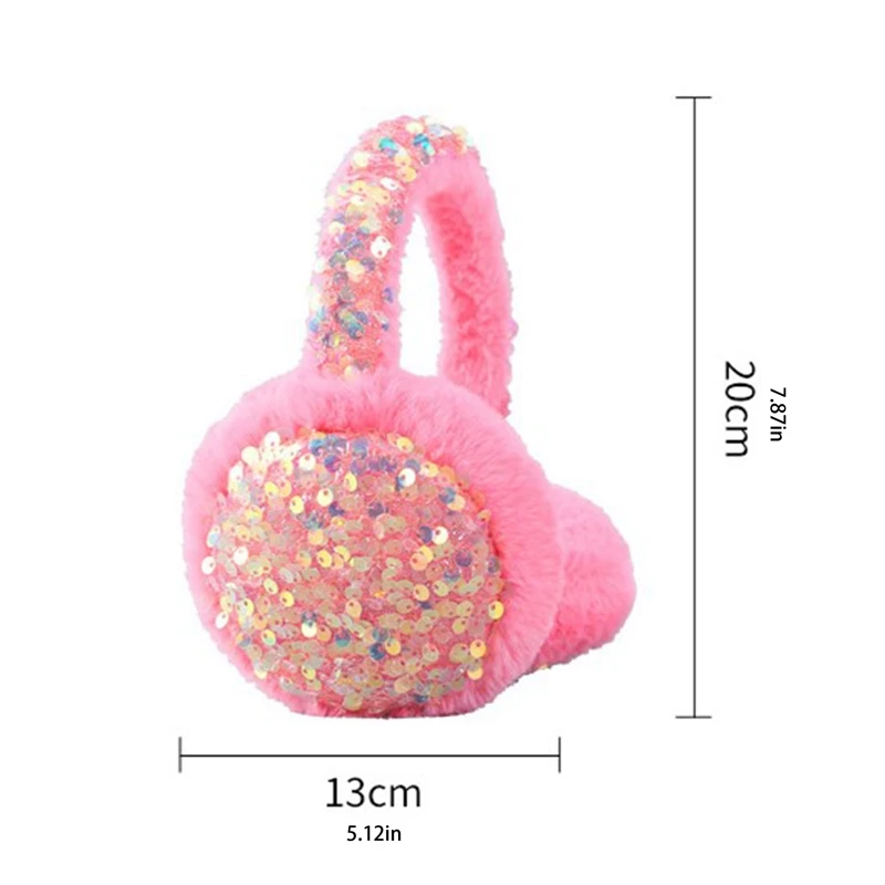 Glitter Sequin Lovely Earmuffs Winter Keep Warm Earmuff Women Rabbit Fur Earflap Spring Cute Ears Cover Caps Skiiing Headphone warm earmuffs fur earmuffs