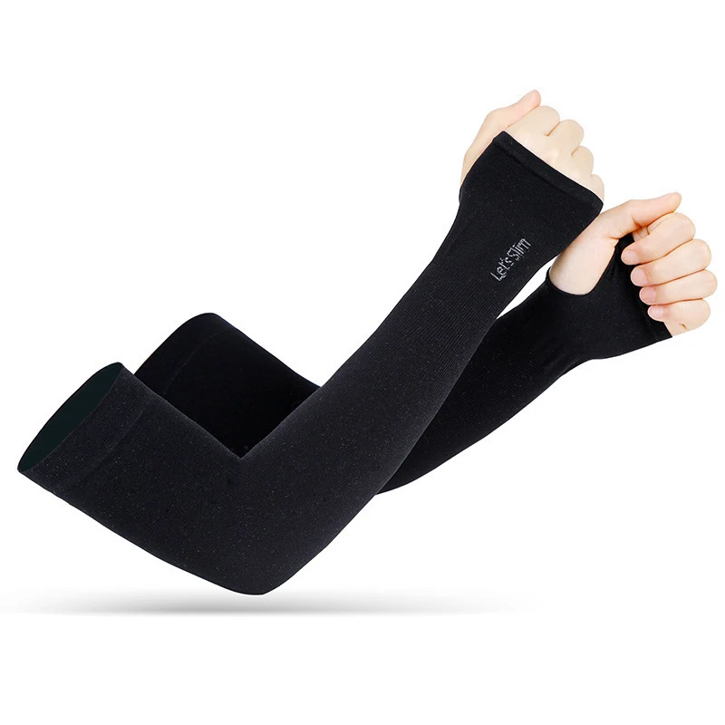 Cooling Arm Sleeves Sun Protection Arm Sleeves Arm Sleeves 1PC Arm Sleeves Ice Fabric Breathable Quick Dry Running Sportswear Sun UV Protection Long Arm Cover Cycling Driving Sleeves