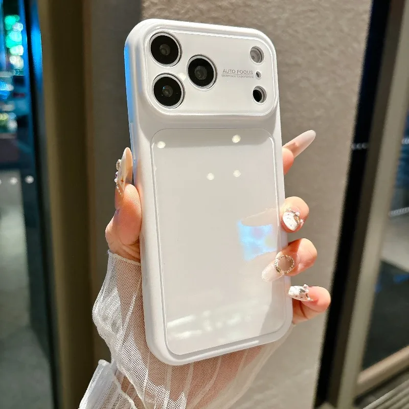 Luxury Candy Solid Color High Gloss Phone Case with Camera Lens Protection