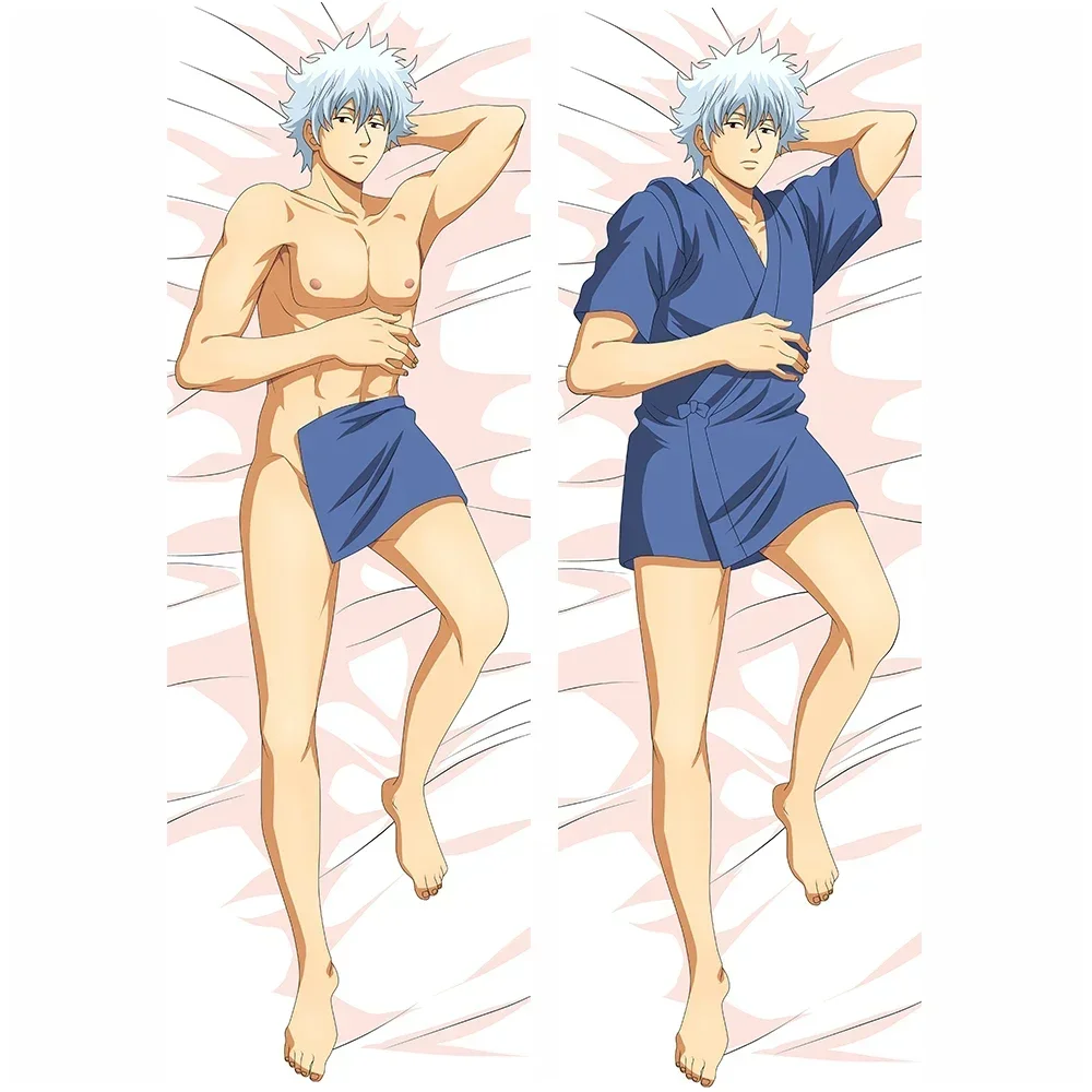 

The New Japanese Anime Pillowcase GINTAMA Sakata Gintoki Hijikata Toushirou Dakimakura Pillow Cover Case Hugging Body Pillowcase