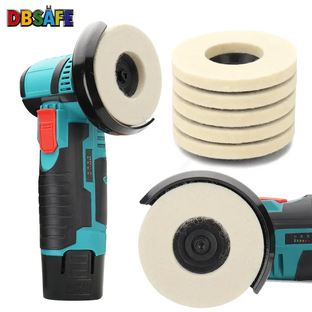 50/75mm 양모 연마 휠 펠트 패드 앵글 그라인더 디스크 금속 대리석 유리 세라믹 1PC 전문 도구