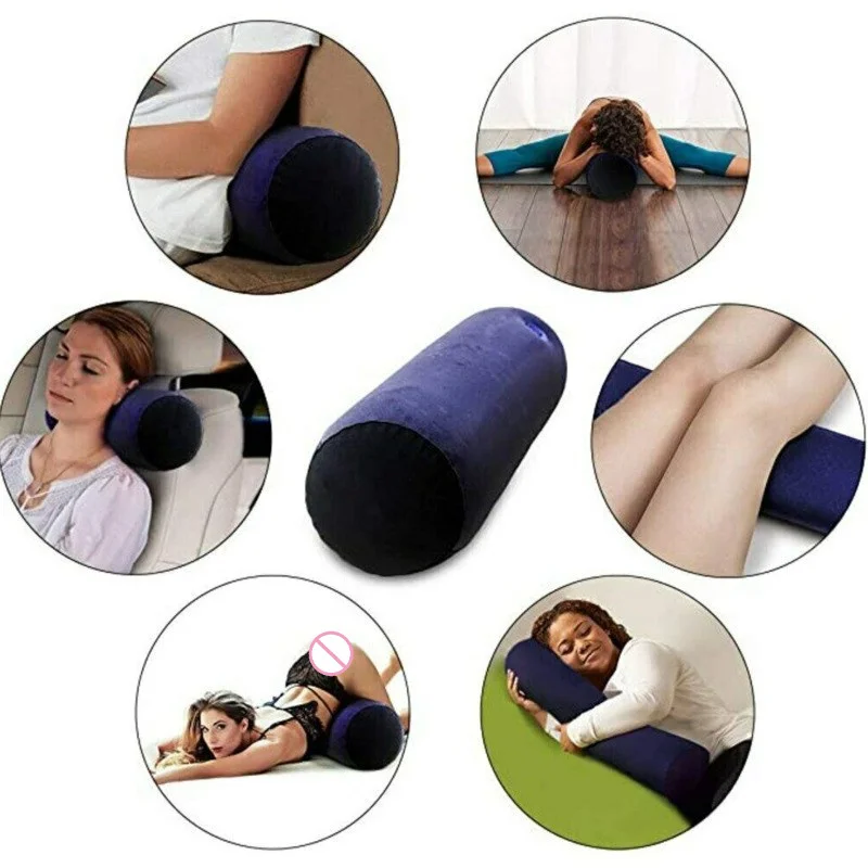 Sex Toy Inflatable Mount Bolster Roll Yoga Pillow For Women Long Round Cushion Aid For Couples Masturbation Positioning Deeper