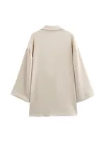 Ensemble manteau et pantalon pour femmes, Blazer décontracté, manches longues, Double boutonnage + pantalon à jambes larges, tenue de bureau, automne 2024 4