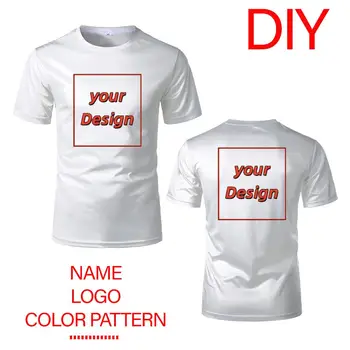T-shirt personalizzabili fai-da-te per uomo e donna, magliette con stampa logo personalizzata, abbigliamento sportivo estivo traspirante ad asciugatura rapida per attività all'aperto